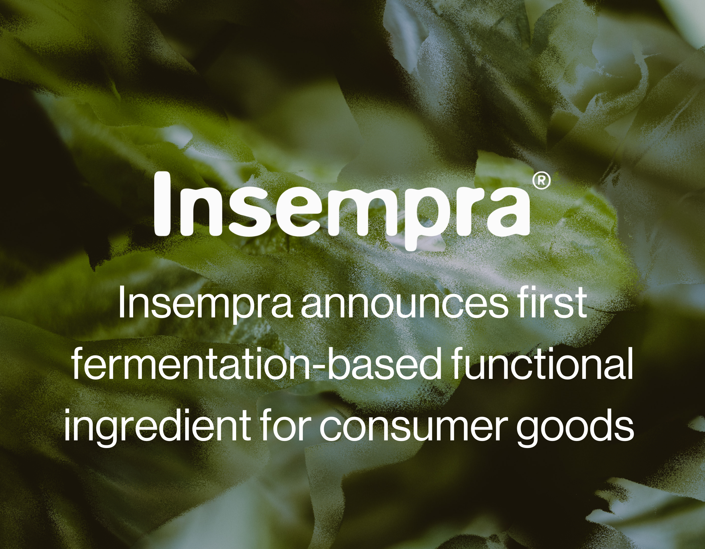 Insempra announces first fermentation-based functional ingredient for consumer goods